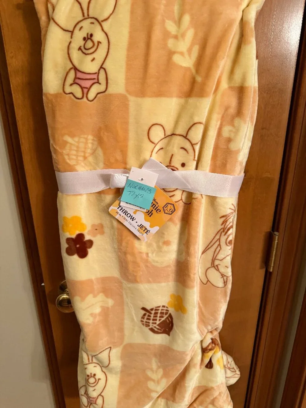 Disney Winnie the Pooh & Piglet Acorns & Fall Leaves Plush Blanket 60 x 70